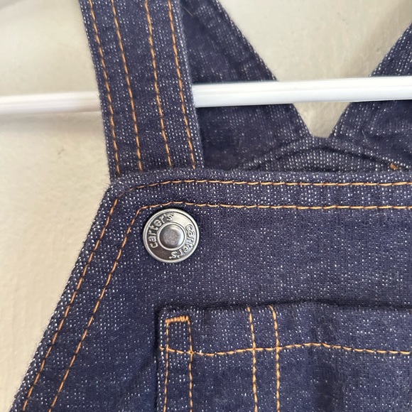 Carters Baby Girl Boy Denim Shortall Overall - Picture 2 of 4